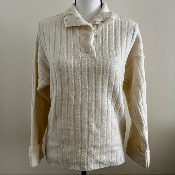 ASOS Ribbed Buttoned Turtle Neck - Picture 3 of 4